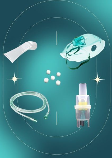 Універсальний набір для інгалятора Little Doctor та інших. Доросла маска, нагубник, розпиювач, трубка 2291574529 фото