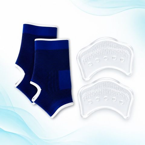 ComfortStep Duo &ndash; комплект для комфорта ног: эластичные бандажи на голеностопный сустав + силиконовые накладки на пятки 3133024696 фото