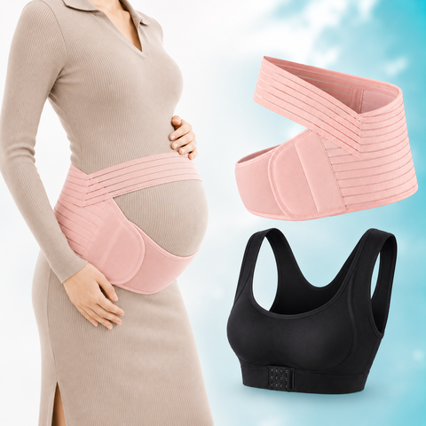 MamiFlex RoseCare &mdash; комплект для вагітних із підтримуючим бандажем і бюстгальтером INS-208 фото